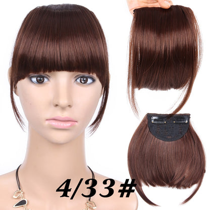 Alileader New Synthetic Blunt Bangs Soft Light Hair Bangs Clip On Hair Style Extensions False Fringe More Durable Straight Bang