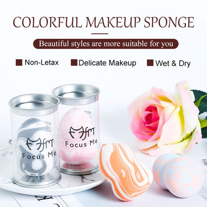 Makeup Sponge, Foundation Cosmetic Puff Powder Smooth Beauty Marbling Blender Water-Drop Shape Tool