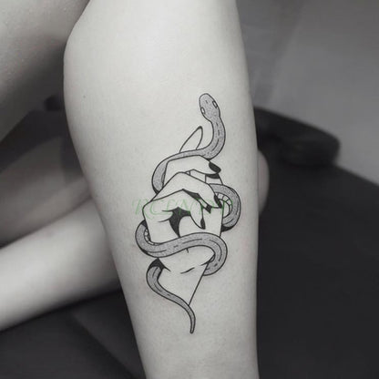 Water Transfer fake tattoo sticker sketch Rose flower snake tattoos Waterproof Temporary Tatto flash tatoo for woman man