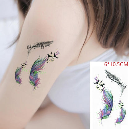 Waterproof Temporary Tattoo Sticker mandala henna bird feather whale body art tatto flash tatoo fake tattoos for girl women men