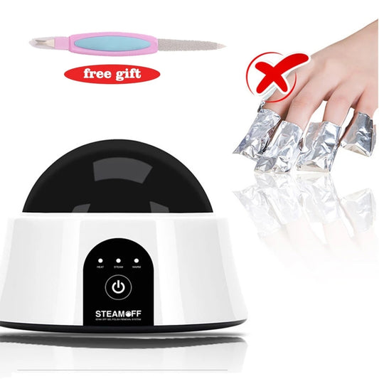 Nail Steamer Steam Off Gel Nail Polish Remover Machine Portable Electric Nail Steamer for UV Gel Polish Nail Salon Tools