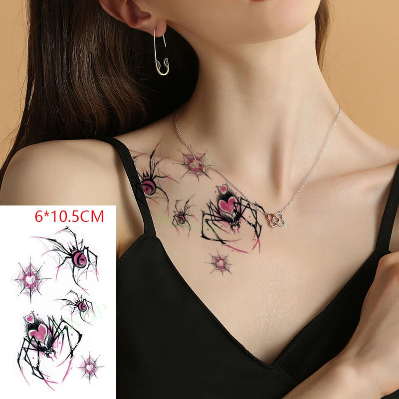 Waterproof Temporary Tattoo Sticker sexy baby&#39;s breath flower tatto small birds gun feather Water Transfer fake flash tatoo