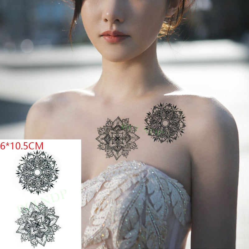 Waterproof Temporary Tattoo Sticker sexy baby&#39;s breath flower tatto small birds gun feather Water Transfer fake flash tatoo