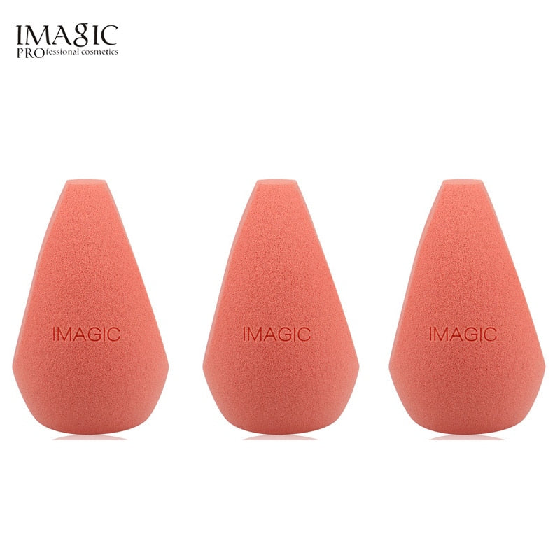 IMAGIC 3pcs beauty sponge face wash puff gourd water drop puff wet and dry makeup sponge tool