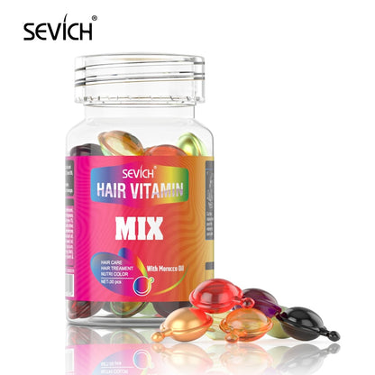 Sevich Smooth Silky Hair Vitamin Capsule Keratin Complex Oil Hair Care Repair Damaged Hair Serum Anti-Loss Moroccan Hair Oil