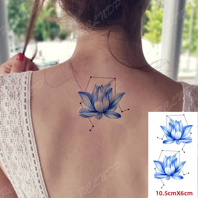 Waterproof Temporary Tattoo Sticker sexy baby&#39;s breath flower tatto small birds gun feather Water Transfer fake flash tatoo