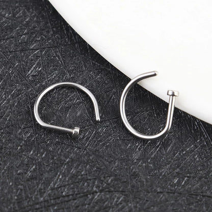 Women Men Fake Piering Nose Ring Earrings Fashion punk Non Piercing Nose Clip Stainless Steel Perforation Septum Body Jewelry