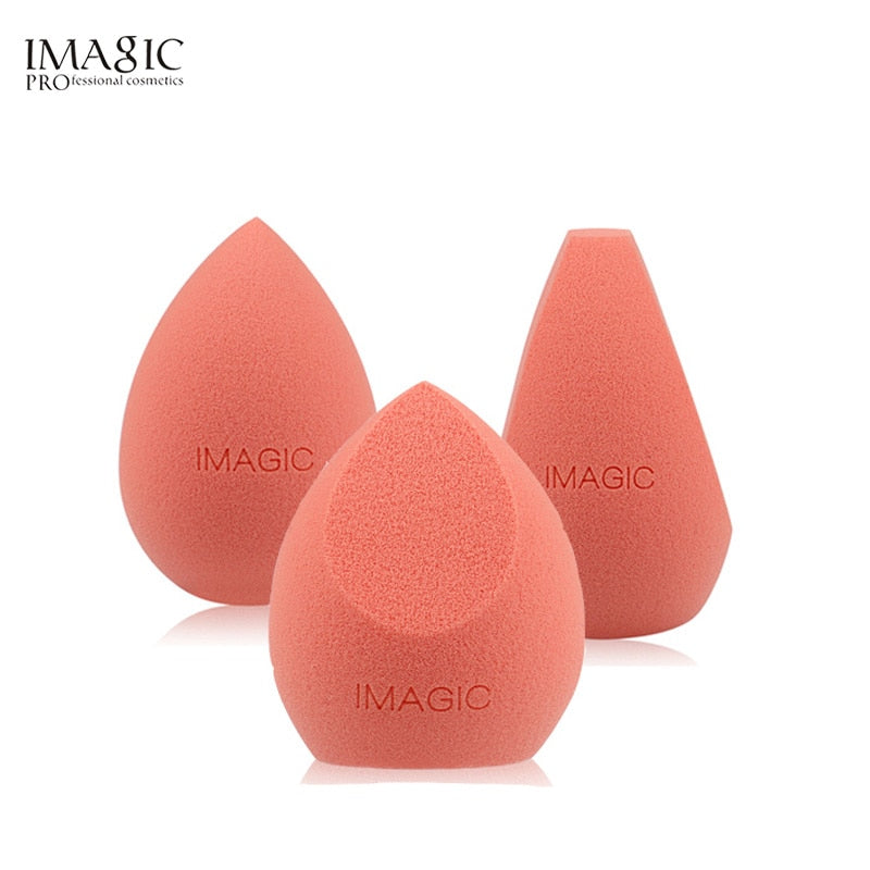 IMAGIC 3pcs beauty sponge face wash puff gourd water drop puff wet and dry makeup sponge tool