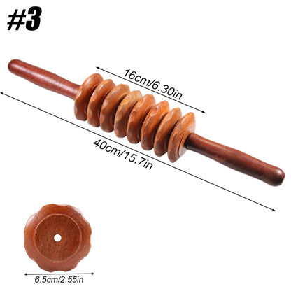 BYEPAIN Wooden Exercise Roller Sport Injury Gym Body Leg Trigger Point Muscle Roller Sticks Massager Health Care