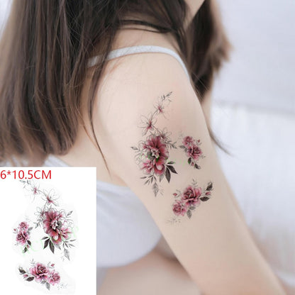 Waterproof Temporary Tattoo Sticker sexy baby&#39;s breath flower tatto small birds gun feather Water Transfer fake flash tatoo