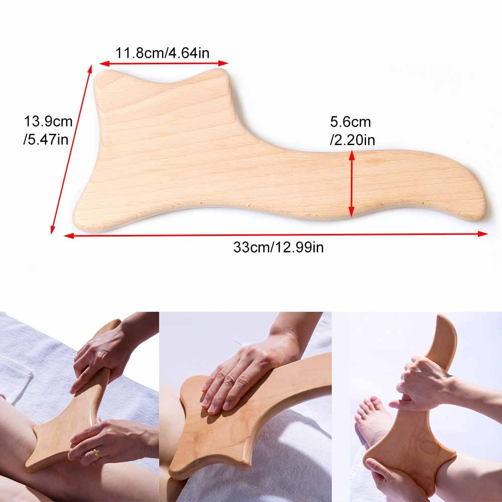 BYEPAIN Wooden Exercise Roller Sport Injury Gym Body Leg Trigger Point Muscle Roller Sticks Massager Health Care