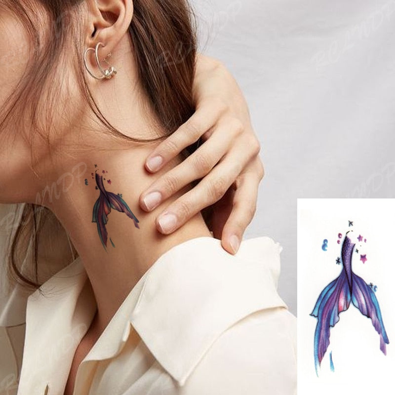 Waterproof Temporary Tattoo Sticker mandala henna bird feather whale body art tatto flash tatoo fake tattoos for girl women men