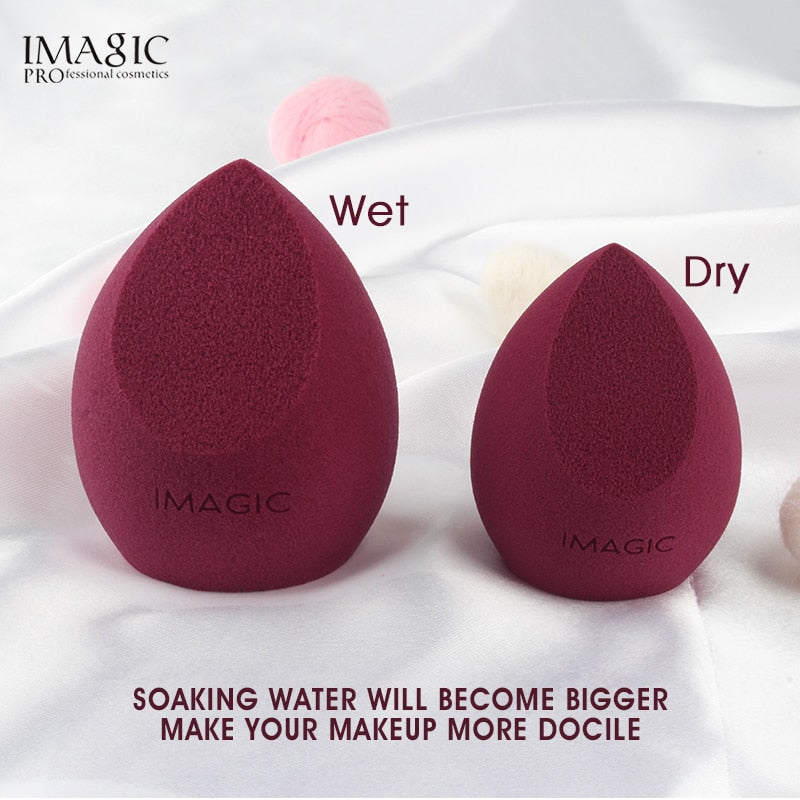 IMAGIC 3pcs beauty sponge face wash puff gourd water drop puff wet and dry makeup sponge tool