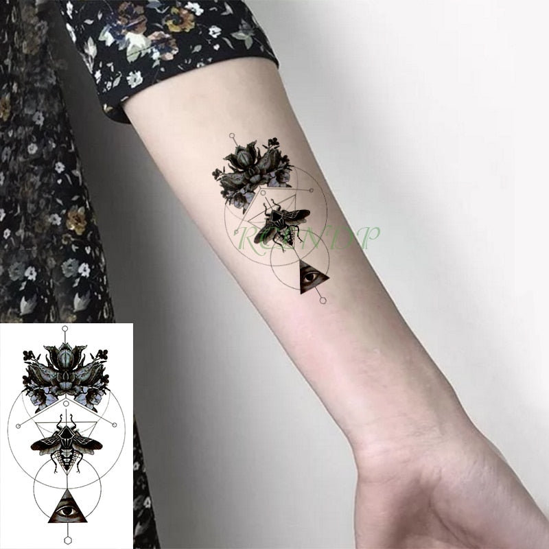 Waterproof Temporary Tattoo Sticker curved moon eclipse tatto flash tatoo fake tattoos for men women