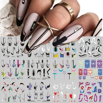 New Leopard Print Stickers For Nails Wild Animal Texture Cute Cows Designs Nail Tattoo Watermark Transfer Sliders NTBN2281-2292