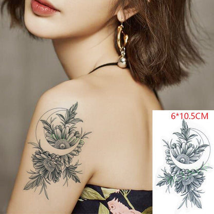 Waterproof Temporary Tattoo Sticker sexy baby&#39;s breath flower tatto small birds gun feather Water Transfer fake flash tatoo