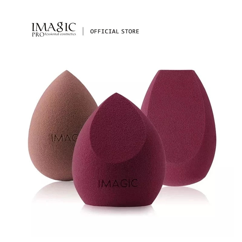 IMAGIC 3pcs beauty sponge face wash puff gourd water drop puff wet and dry makeup sponge tool