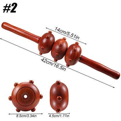 BYEPAIN Wooden Exercise Roller Sport Injury Gym Body Leg Trigger Point Muscle Roller Sticks Massager Health Care