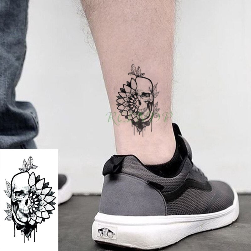 Waterproof Temporary Tattoo Sticker curved moon eclipse tatto flash tatoo fake tattoos for men women