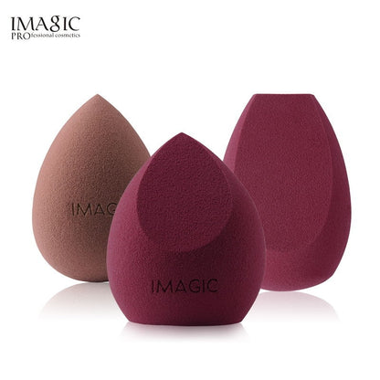 IMAGIC 3pcs beauty sponge face wash puff gourd water drop puff wet and dry makeup sponge tool