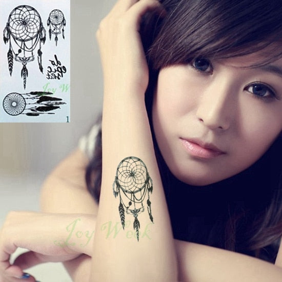 Waterproof Temporary Tattoo Sticker mandala henna bird feather whale body art tatto flash tatoo fake tattoos for girl women men