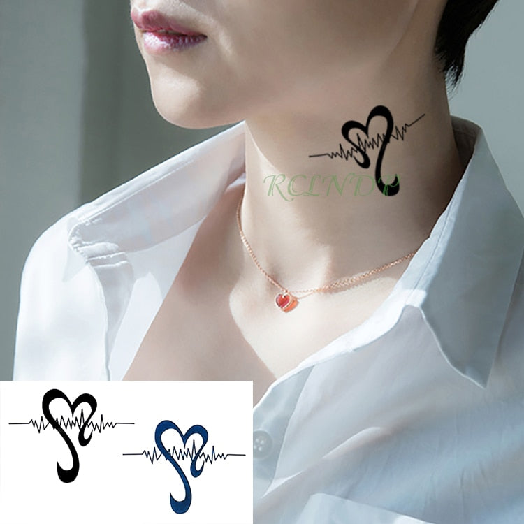 Waterproof Temporary Tattoo Sticker curved moon eclipse tatto flash tatoo fake tattoos for men women