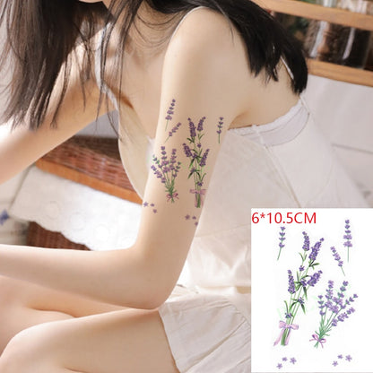 Waterproof Temporary Tattoo Sticker sexy baby&#39;s breath flower tatto small birds gun feather Water Transfer fake flash tatoo