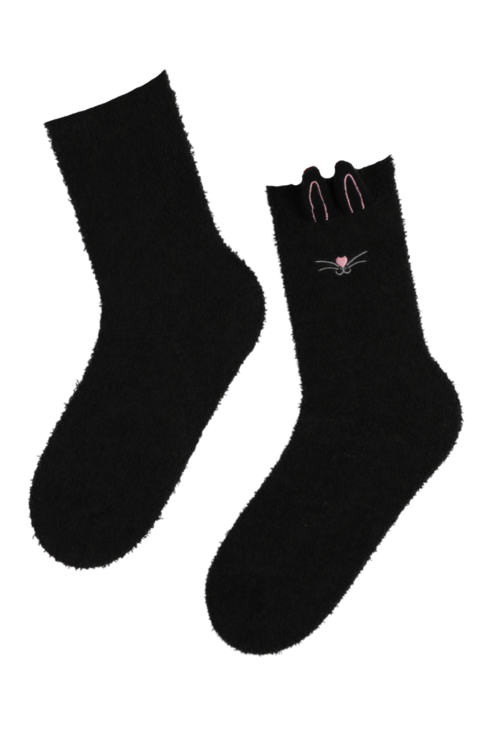 FUNNY BUNNY dark grey socks for women